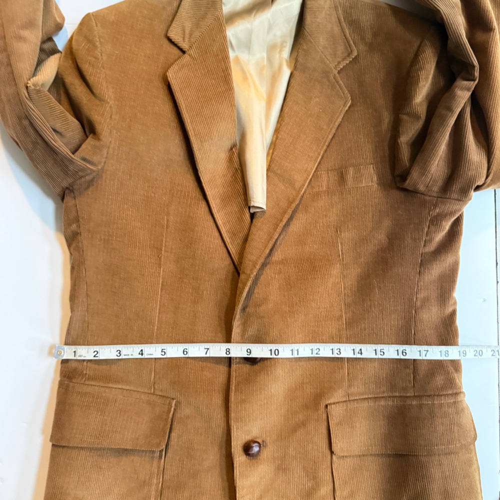 Haggar‎ Jacket Men's Vintage Corduroy Blazer in Dark Tan Size 40R - Picture 9 of 13